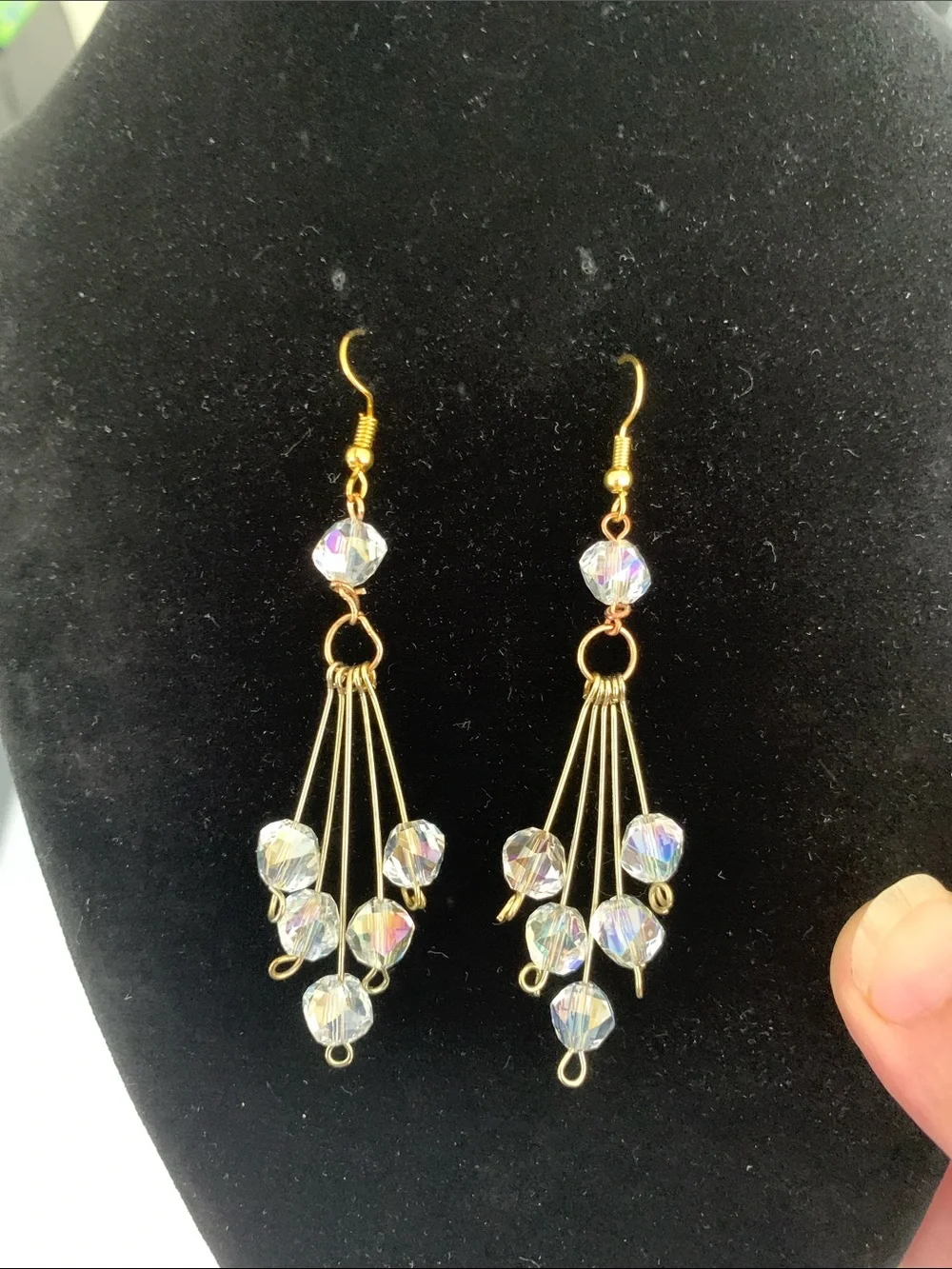 Aurora Crystal Drop Earrings chandelier Elegant unique
